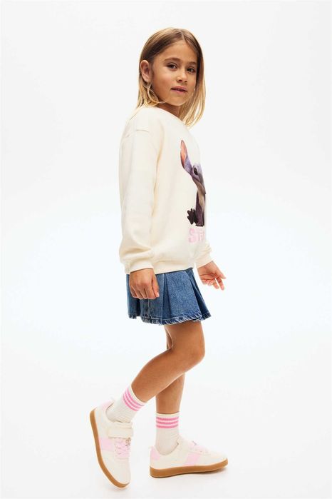 Bluza 110/116cm 4-6Lat kremowa bawełna nowa kol Lilo i Stitch PROMOCJA