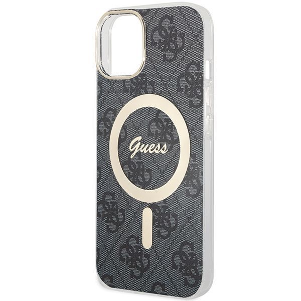 Etui Guess 4G MagSafe dla iPhone 15 Plus / 14 Plus 6.7" - Czarny