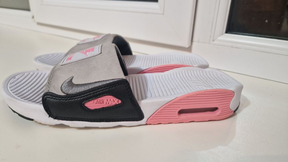 nike air max 90 slide white rose cool grey wmns