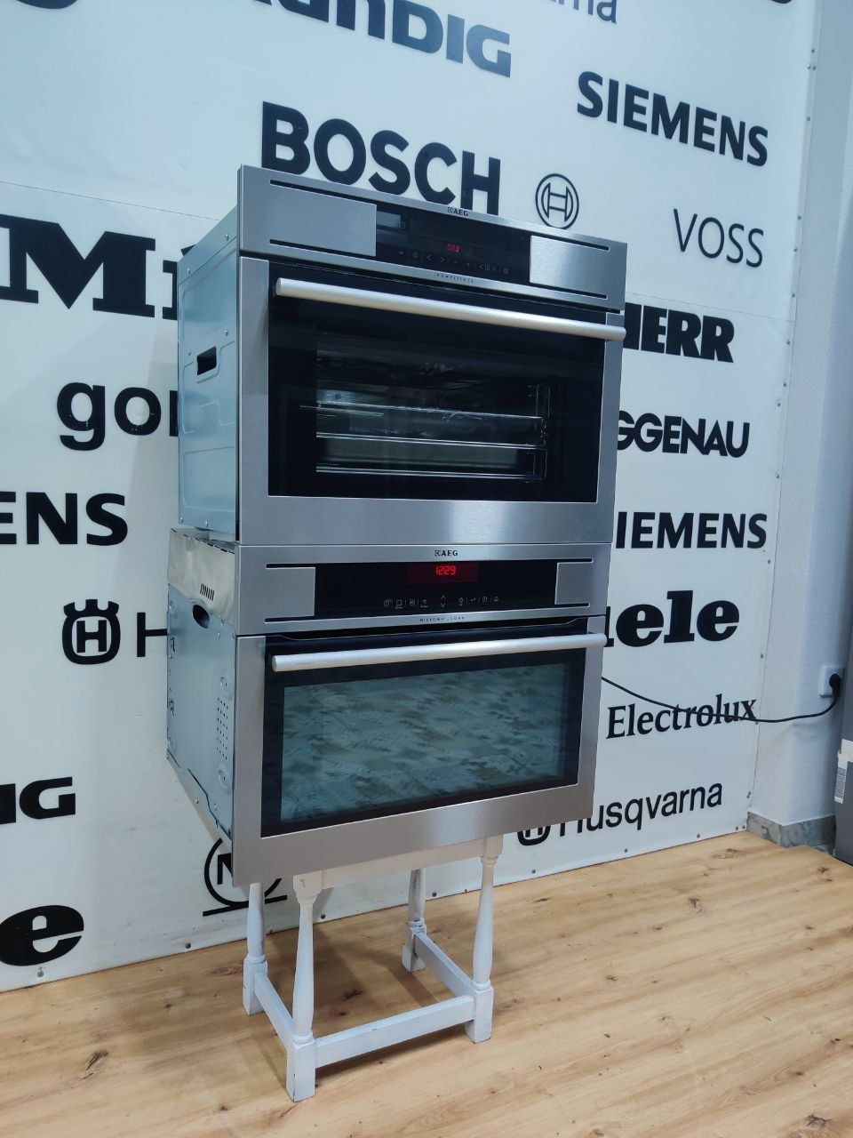 Комплект AEG™ 3в1 Сенсор! Духовка з функцією мікрохвильовки+ пароварка