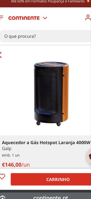 Aquecedor a Gás Hotspot Laranja 4000W galp