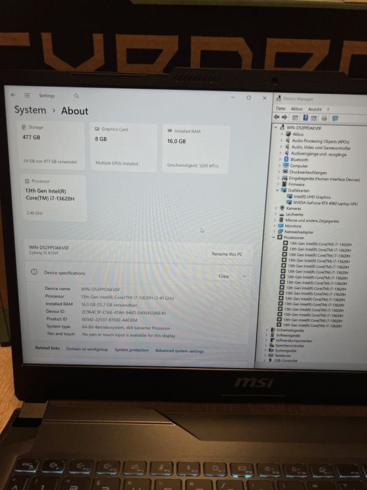 Игровой ноутбук!MSI Cyborg 15(RTX4060)