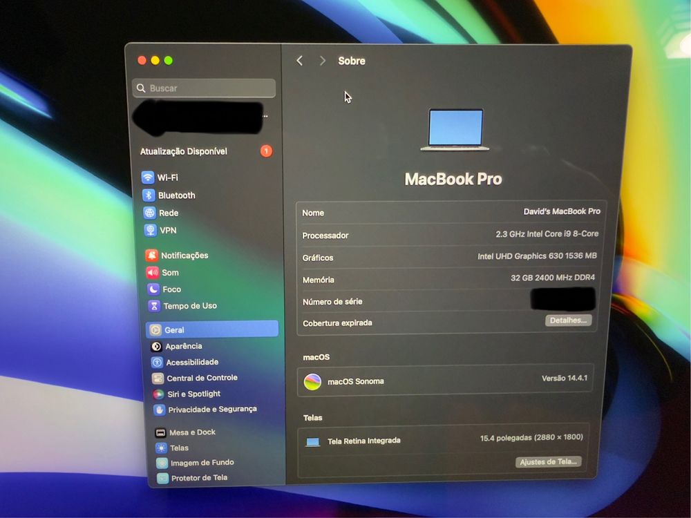 Apple Macbook 15” 1TB SSD 32GB RAM