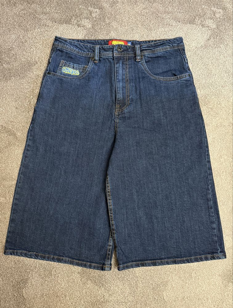 Шорты Empyre Unwind Ultra Wide Evening Dark Blue Denim Skate Shorts