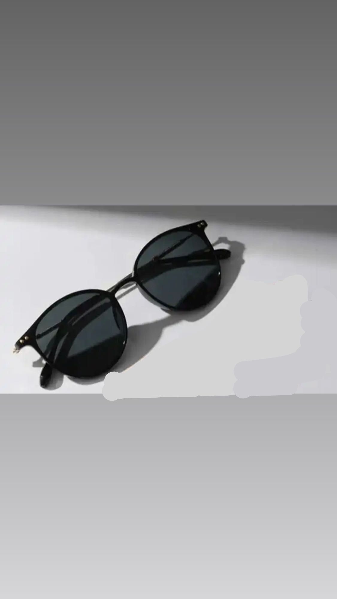 Okulary  przeciwsłoneczne damskie kocie oko czarne nowe stylowe