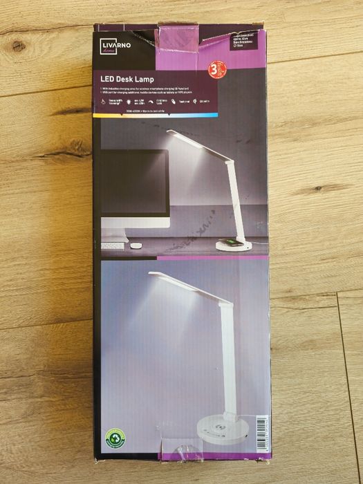 Lampa biurkowa LED 6,2W dotykowa indukcja ładowanie telefonu, Livarno