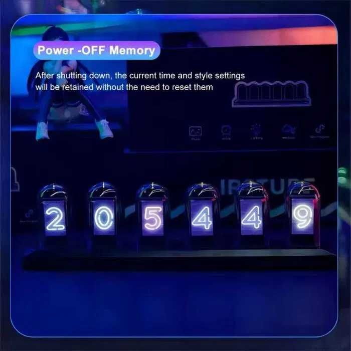 Nixie Clock, годинник з IPS-дисплеєм в колбах