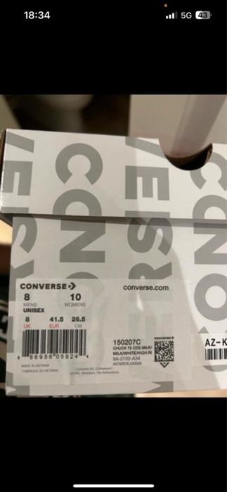 Comme des Garçons 41 1/2 novas com etiqueta
