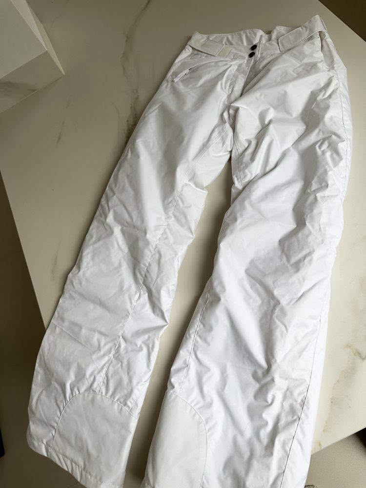 Białe spodnie śniegowce narciarskie Oxylane rozmiar XS