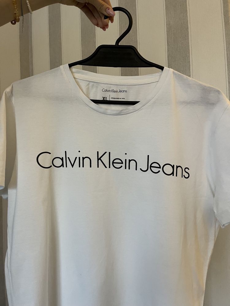 koszulka biała Calvin Klein Jeans CK