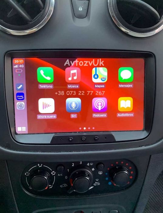 Магнитола RENAULT Duster Sandero Captur DACIA Logan CarPlay Android 14