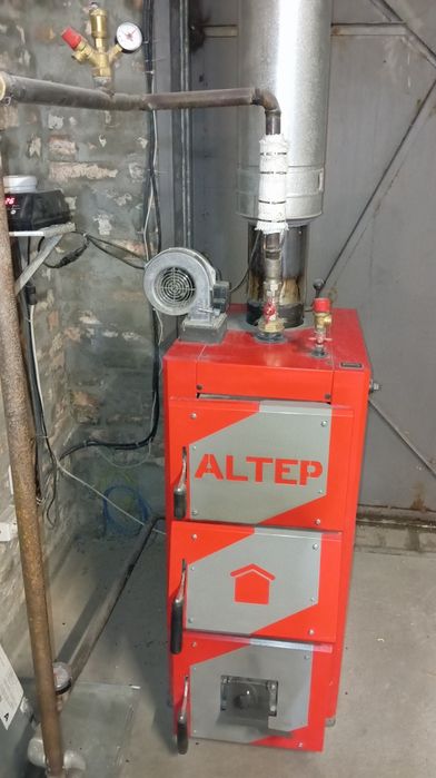 Твердопаливний котел Altep 12кВт в зборі
