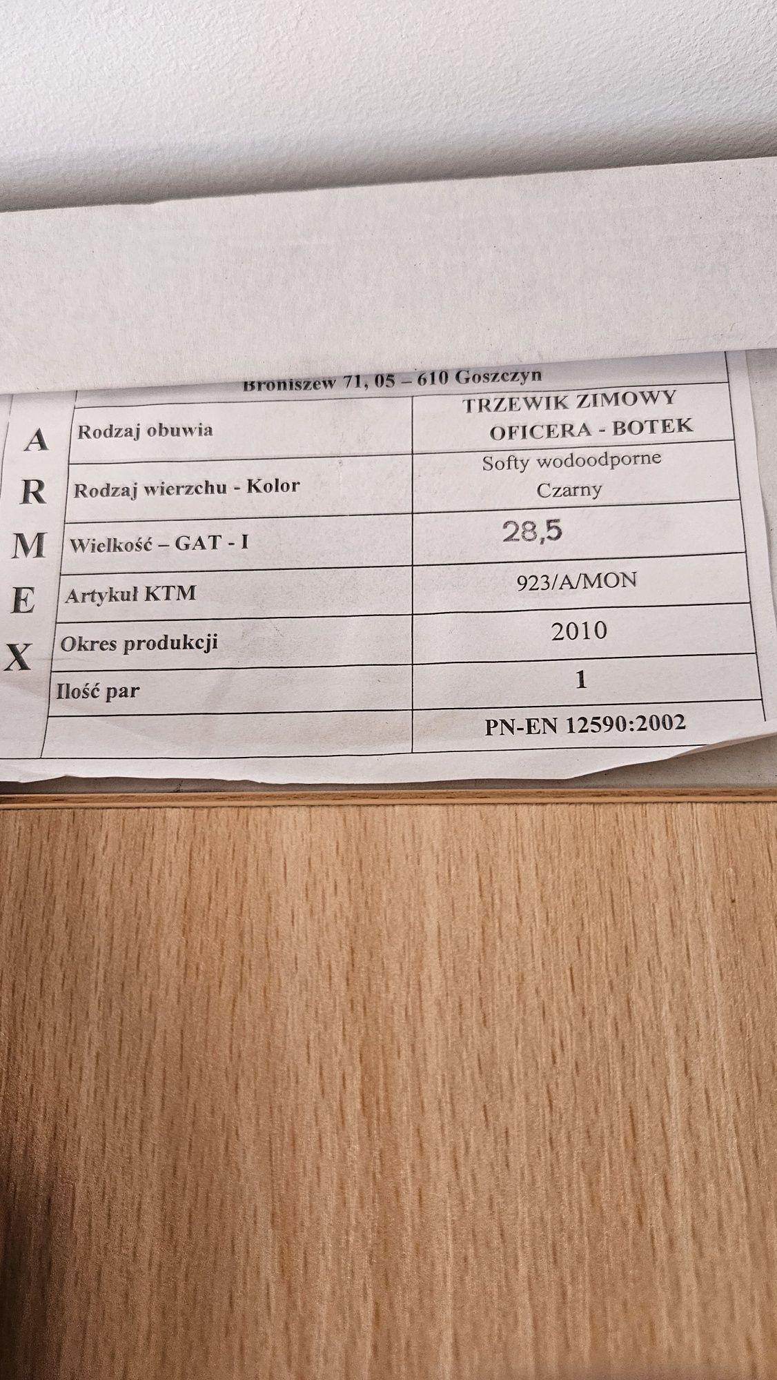 Trzewik zimowy oficera - botek wz. 923A/MON