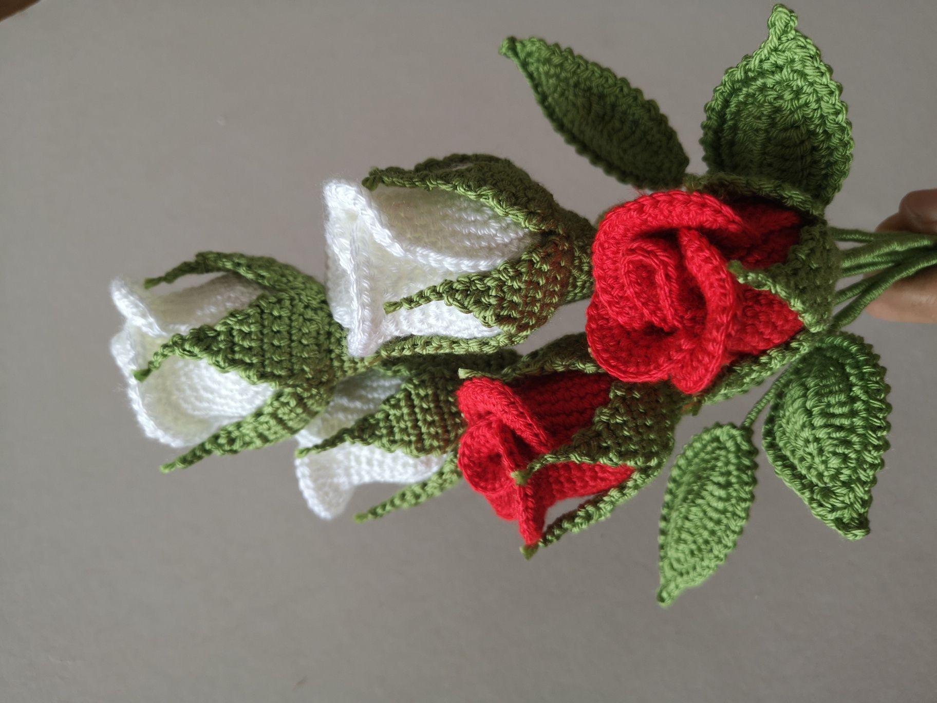 Rosas em crochet