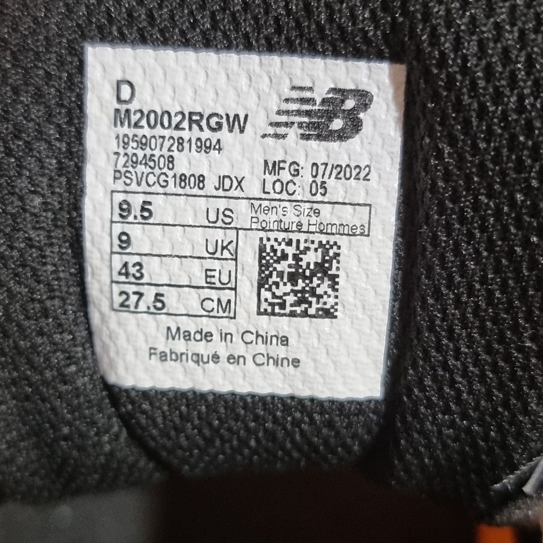 100 % оригінал! чоловічі кросівки new balance 2002r eur 43