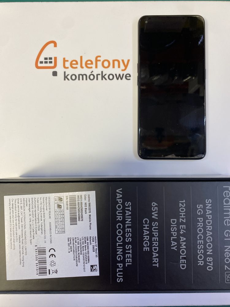 Realme GTneo2 black 12GB 256GB Telefon komórkowy