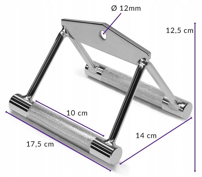 Uchwyt do wyciągu trójkątny podwójny ryflowany KR