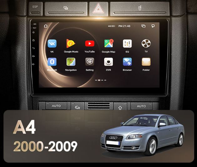 Radio nawigacja Audi A4 B6 B7 2001 do 2008 ANDROID WiFi Bluetooth GPS