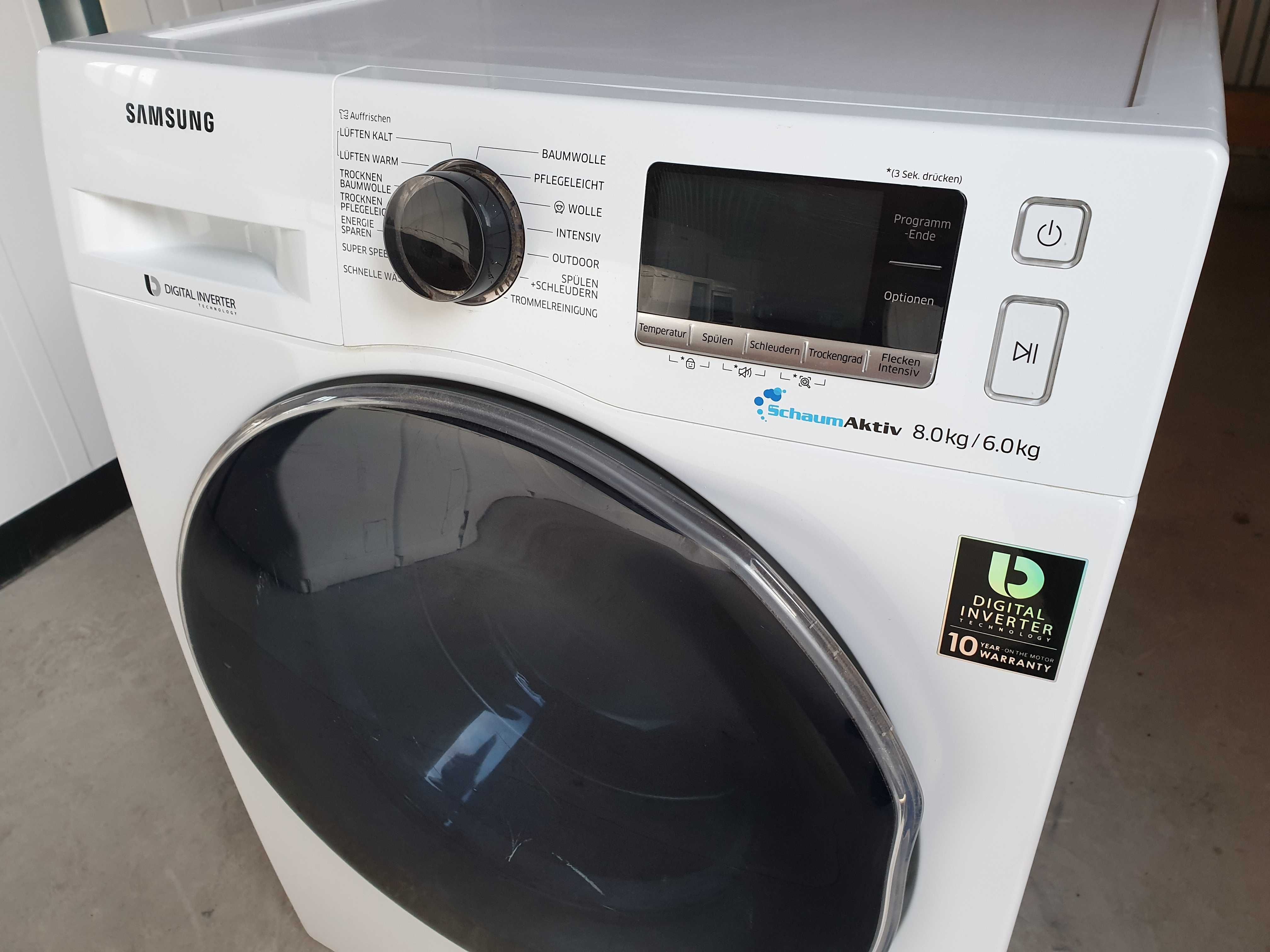 Пральна/стиральная/ машина SAMSUNG 8/6 KG з Сушкою / WD80J6400AW