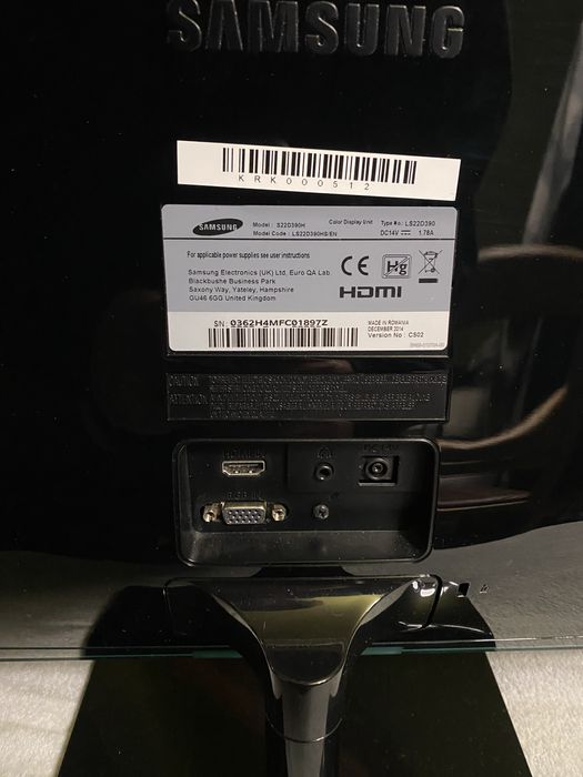 Monitor Samsung ls22d390hs + zasilacz