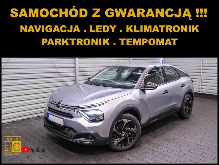 Citroën C4 100% SERWIS + 100% BEZWYPADEK + Navi + LEDy + Parktronik + Tempomat !