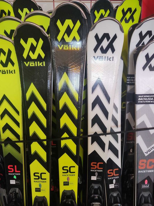 Narty Volkl Racetiger SC 148, 153, 158, 165cm, potestowe, sezon 2024.