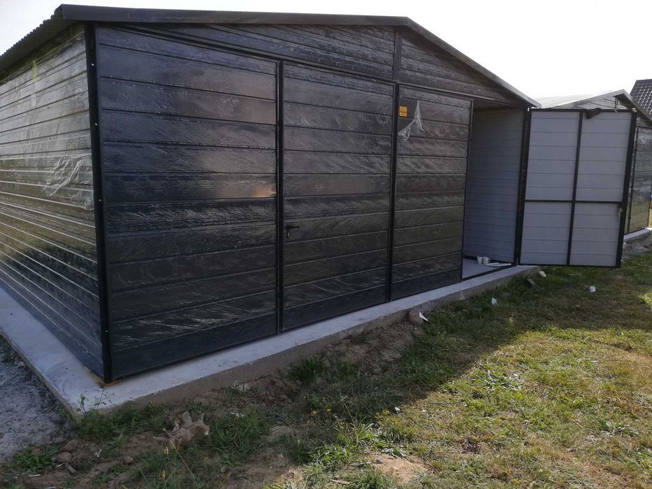PRODUCENT - Garaże Blaszane - Garaż Blaszany GRAFITOWY  – Maj-Blach