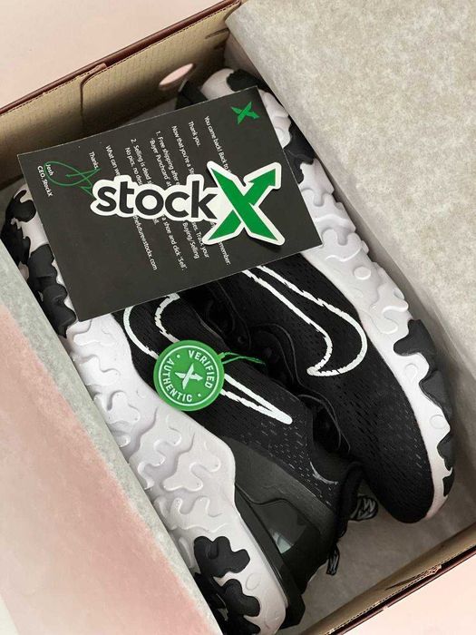 Мужские кроссовки Nike React Vision Black-White Premium. 40-45