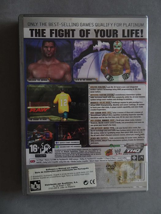 Jogo Playstation 2 PS2 - Smack Down Vs Raw 2006