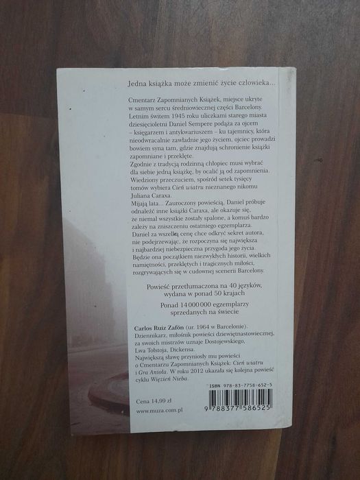 Cień wiatru Carlos Ruiz Zafon