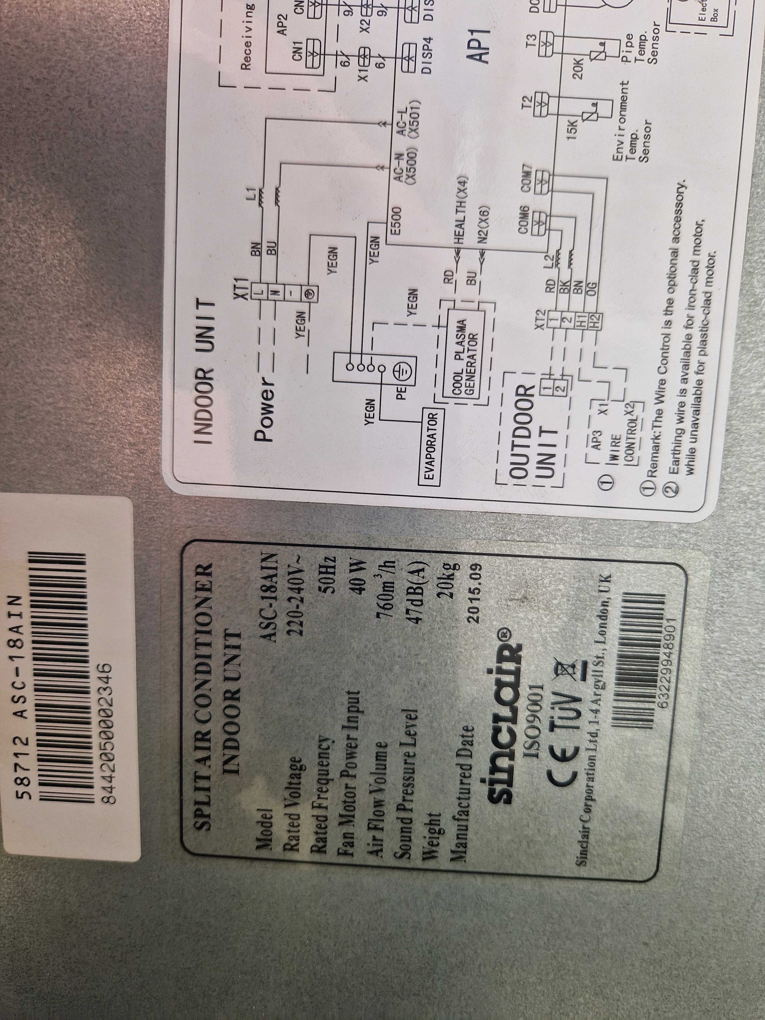 Sinclair Klimatyzator 5 kw całoroczny grzeje i chłodzi