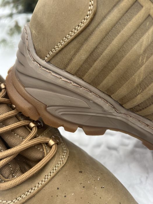 Зимові берці з хутром / натуральна шкіра / койот / є опт /Берцы зимние