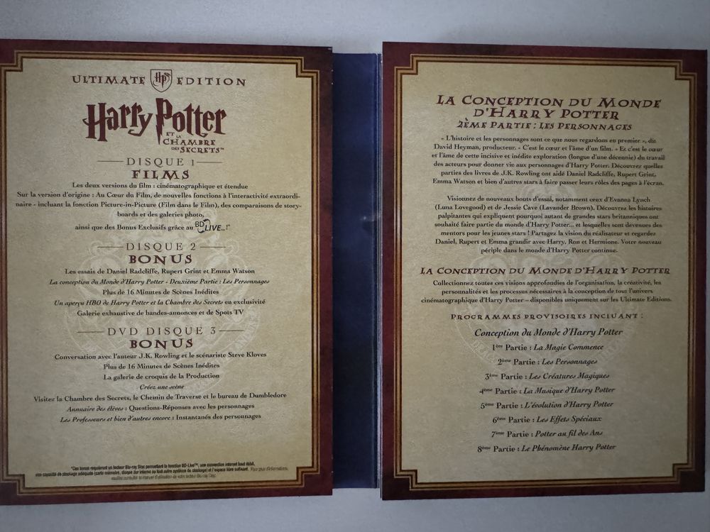 Harry Potter e a Câmara dos Segredos Bluray Edição Ultimate