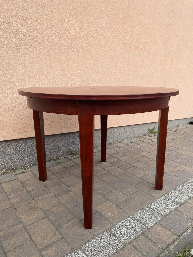 Stół okrągły rozkładany PRL Transport