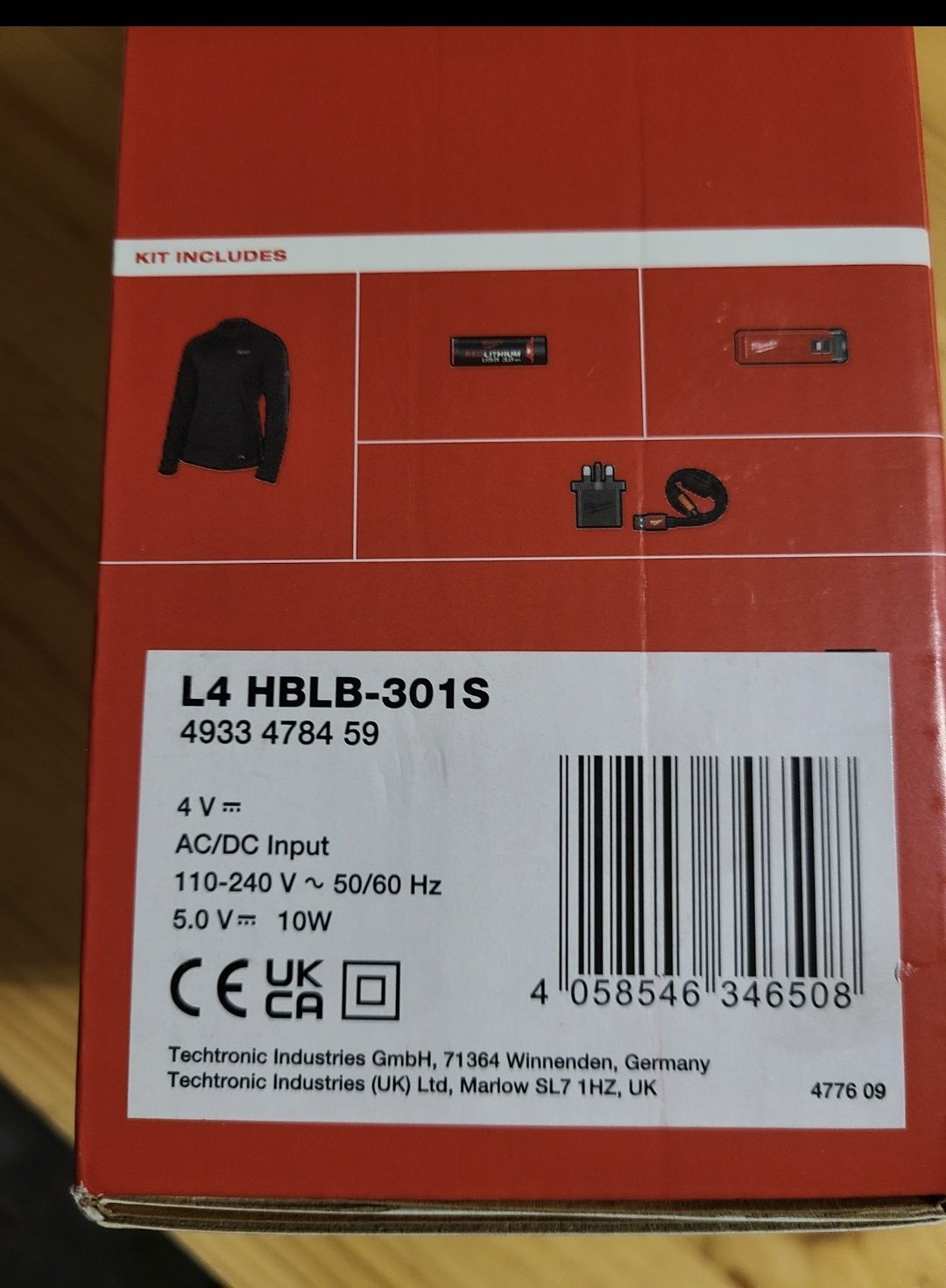 Milwaukee L4 HBLB-301 koszulka podgrzewana czarna (S)