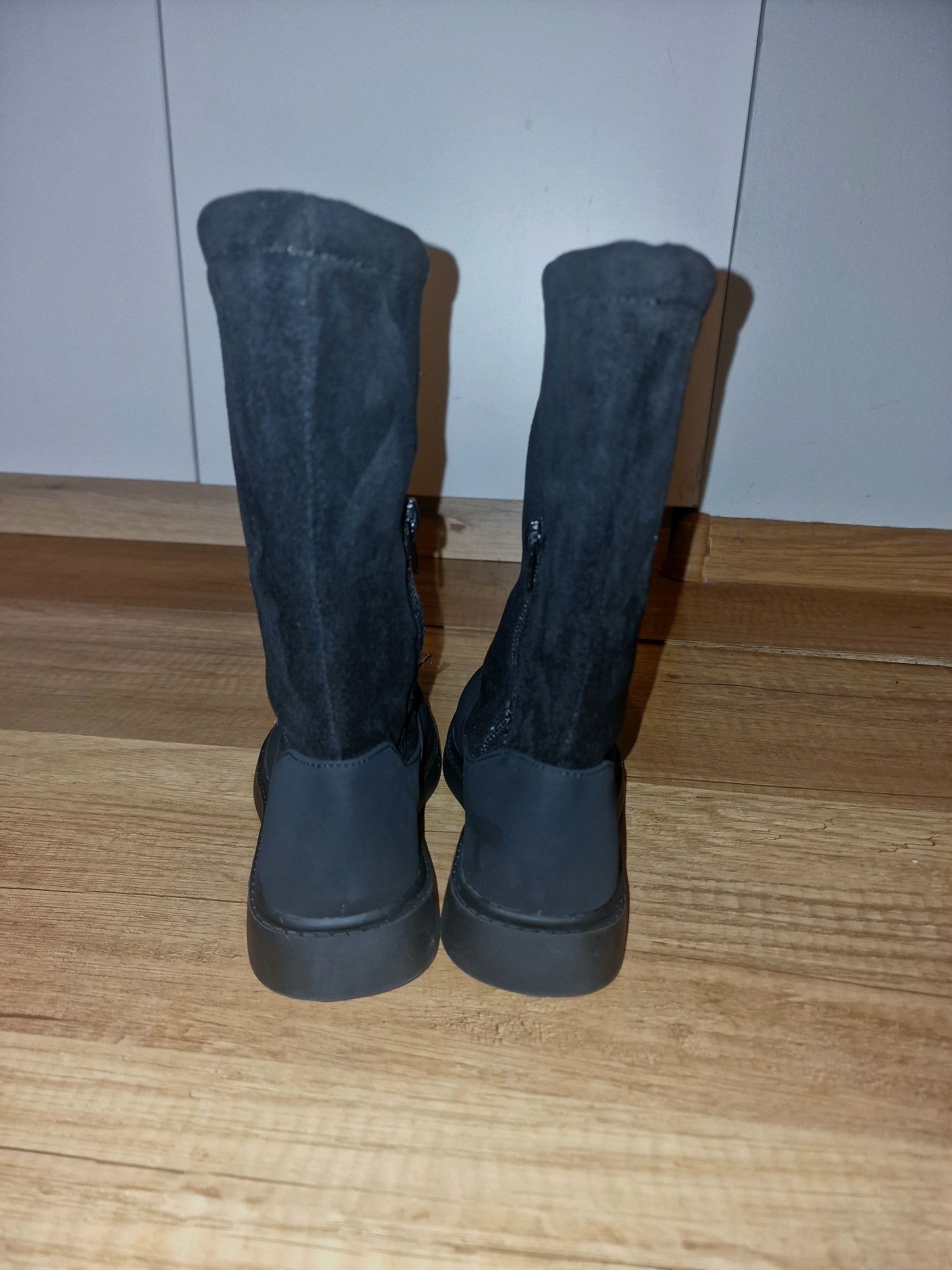 Kozaki, czarne, sinsay, 32