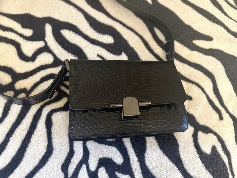 Massimo Dutti torebka listonoszka leather skórzana torebka na ramię