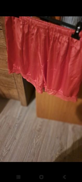 Bielizna nocna koszulka plus spodenki piżama satynowa Unica 5xl