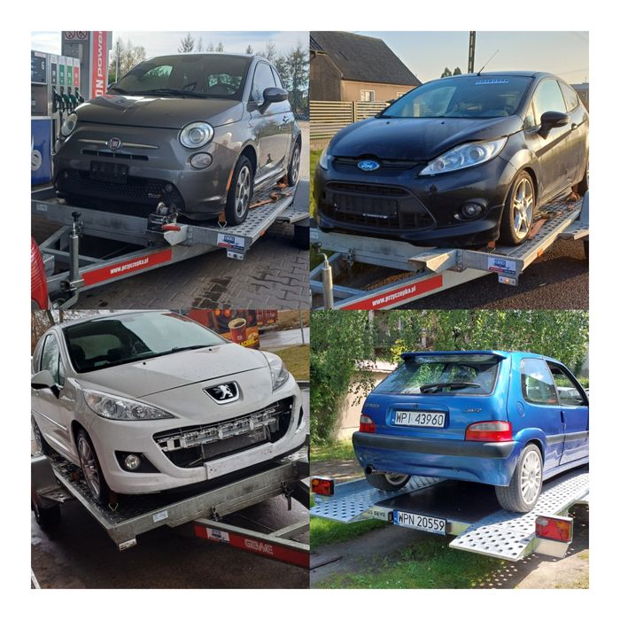 Przyczepa Laweta jednoosiowa wynajem 1350dmc | kat b | 1.95 x 3.5m