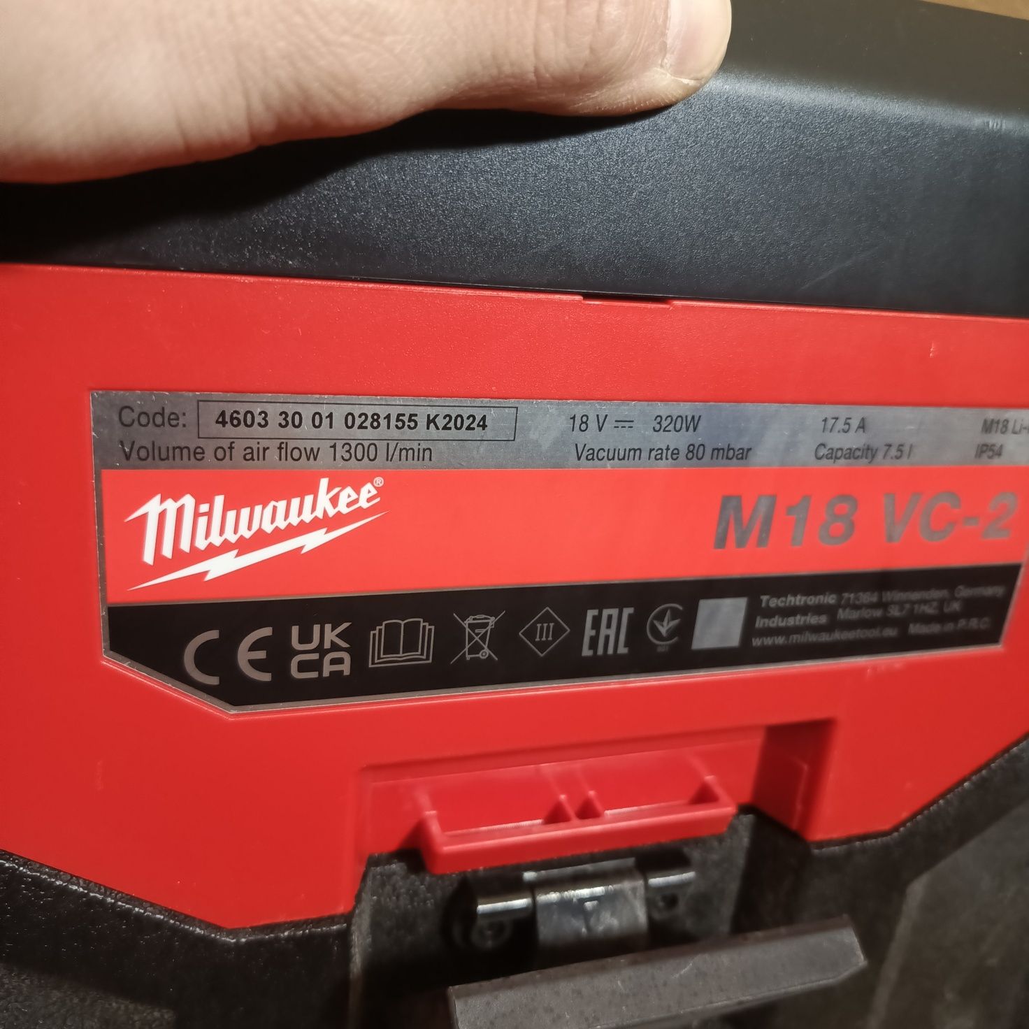 Milwaukee m18 vc2 odkurzacz