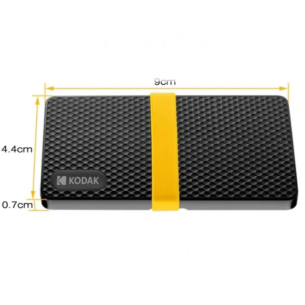 Зовнішній жорсткий SSD диск Kodak X200 512Gb USB 3.1 Black