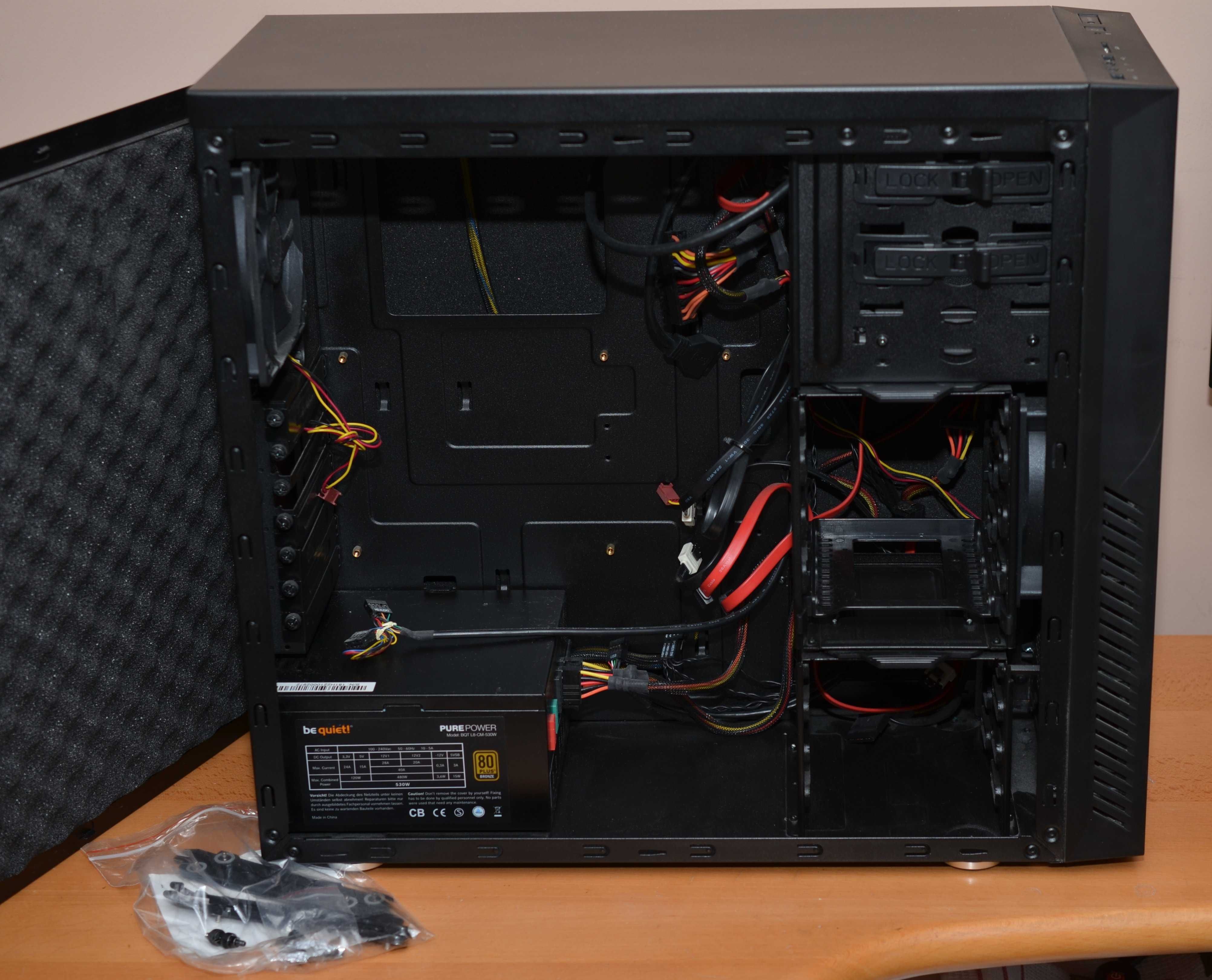 Duża obudowa ATX CoolerMaster Silencio 550 z zasilaczem BeQuiet 530W