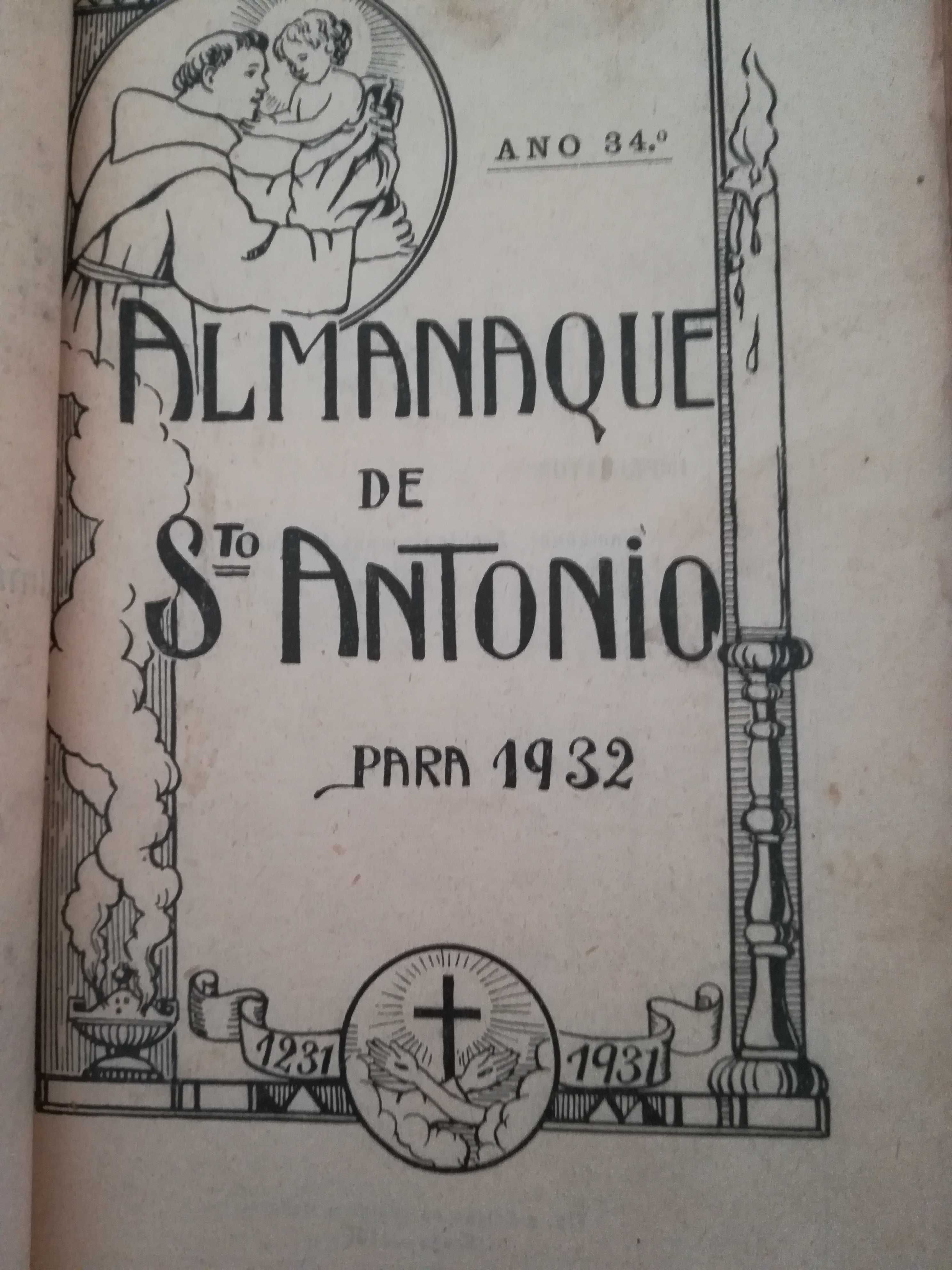 6 Almanaques Bertrand antigos + Almanaque de Sto António