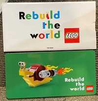 LEGO tabliczka metalowa blaszana Rebuild the world