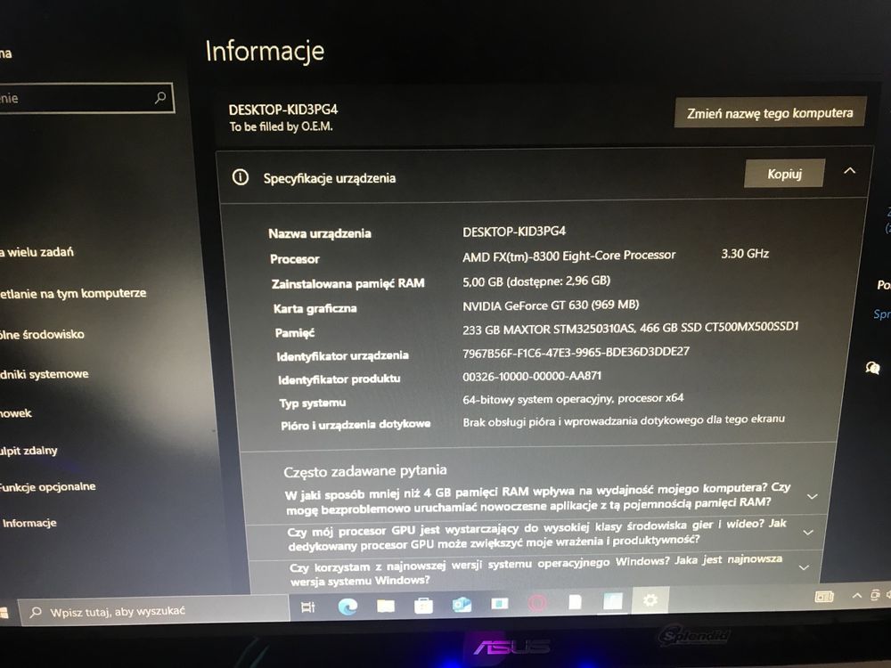 Wymienie komputer gamingowy NIE SPRZEDAM ZA 200zl opis