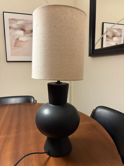 Candeeiro mesa Sklum preto