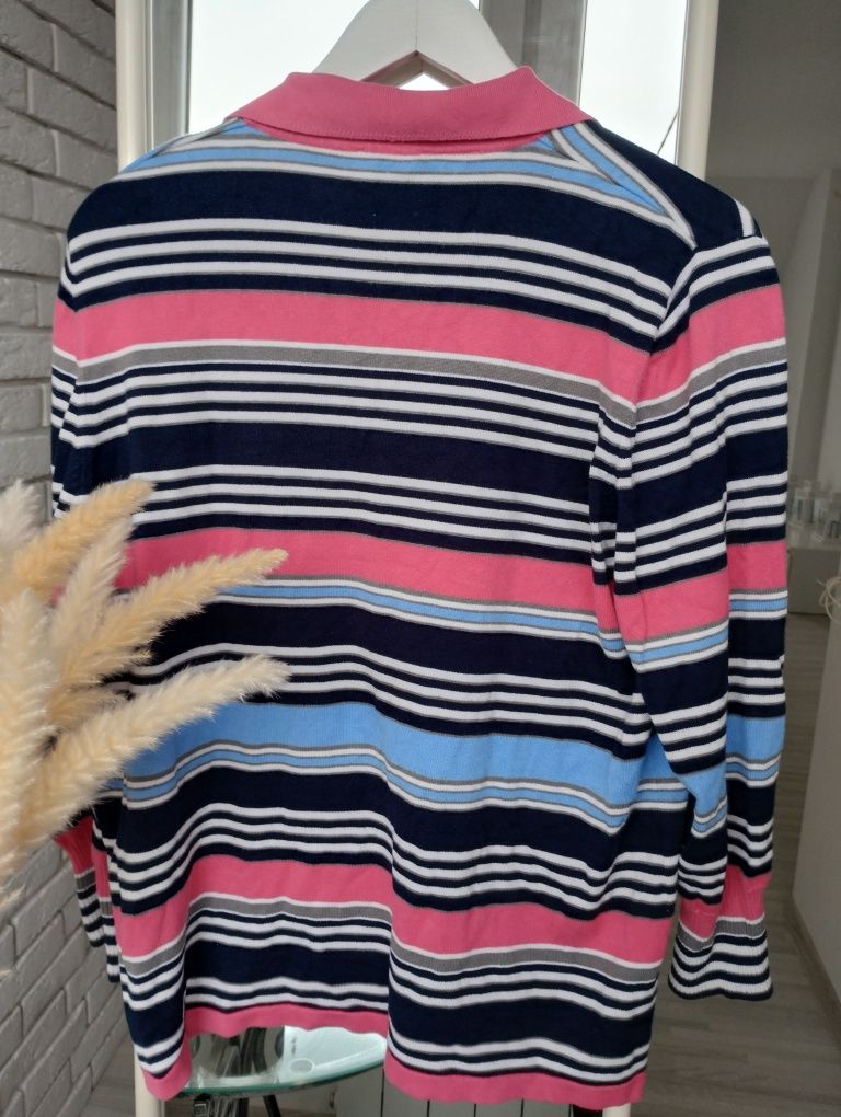 Sweter różowy w paski 44