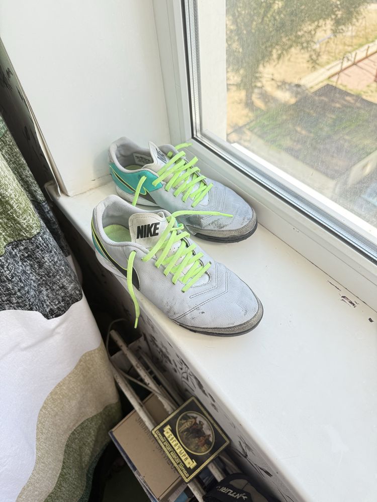 Сороконожки Nike Tiempo Mystic V TF Grey 44 размер