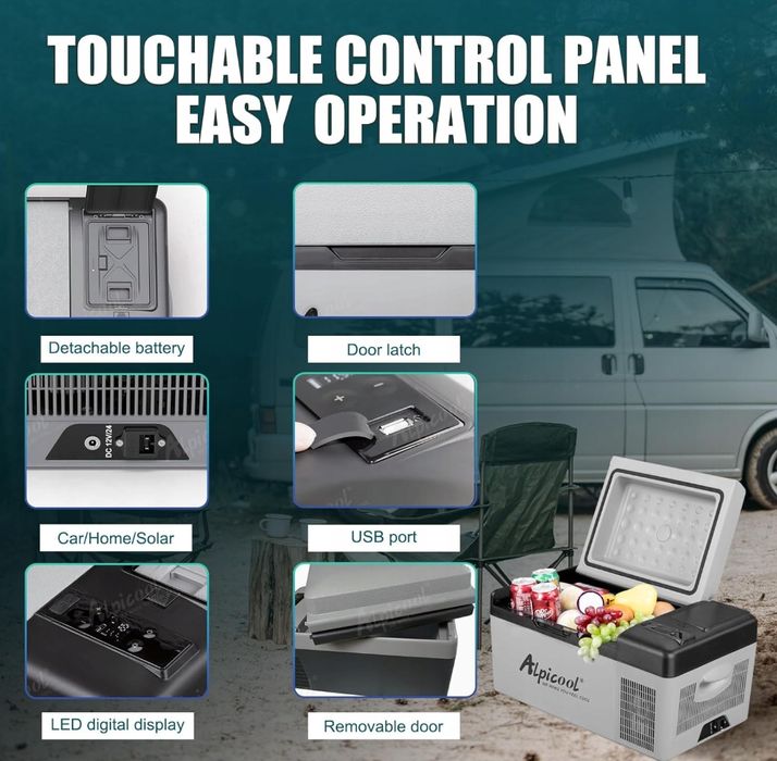 Alpicool Ec20 20L Przenośna Lodówka Samochodowa 12/24V Używany