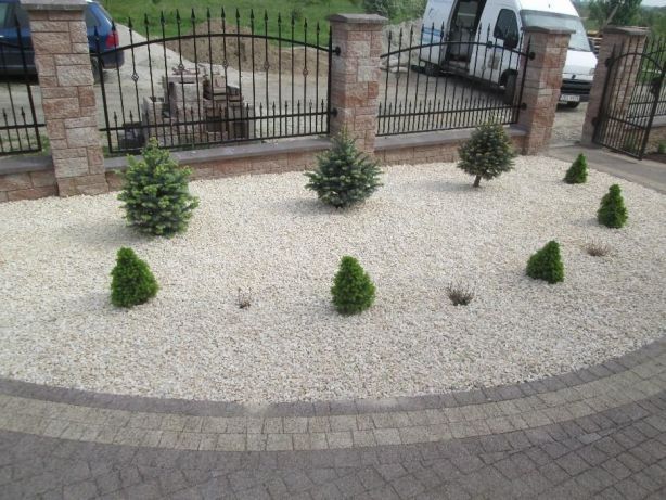 Biała marianna kamień naturalny biały grys do ogrodu dostawa głaz